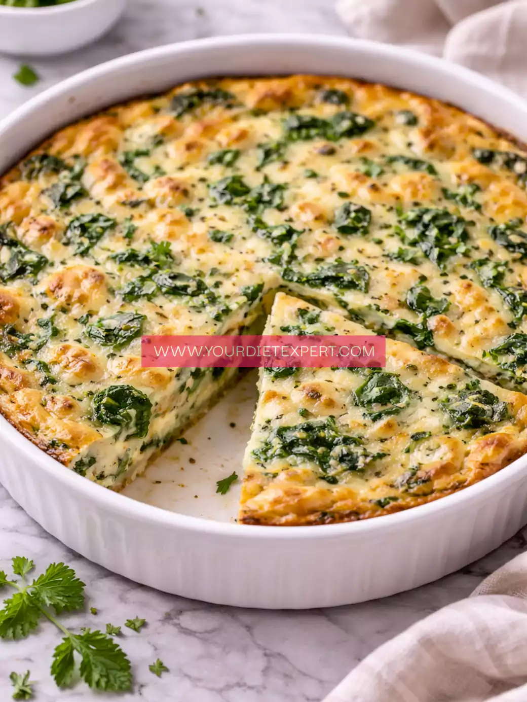 Keto Spinach & Ricotta Quiche (Crustless, Low-Carb & Creamy)