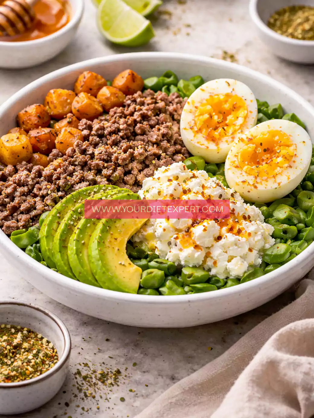 High-Protein Beef & Sweet Potato Bowl (Healthy Power Meal)