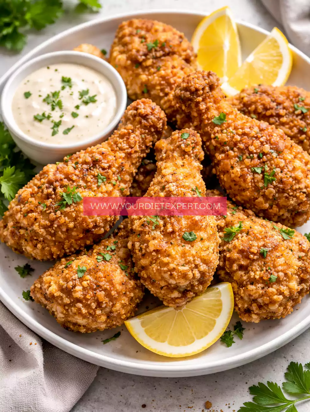 High-Protein Crispy Fried Chicken (Healthy, Low-Carb & Oven/Air Fryer Friendly)
