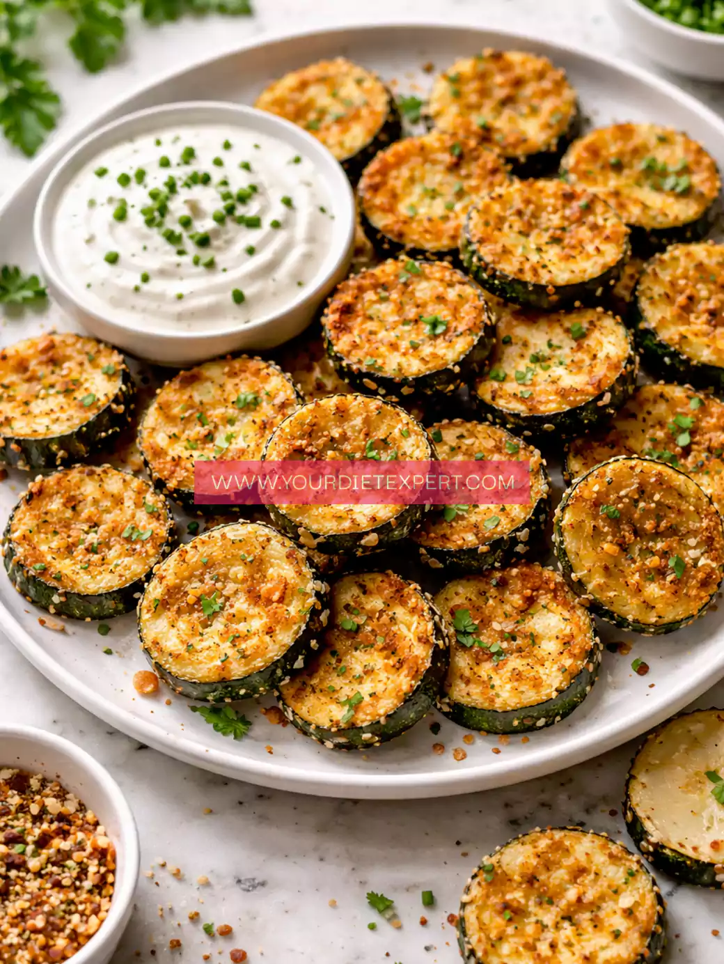 High-Protein Crispy Parmesan Zucchini Rounds (Easy Healthy Snack or Side)