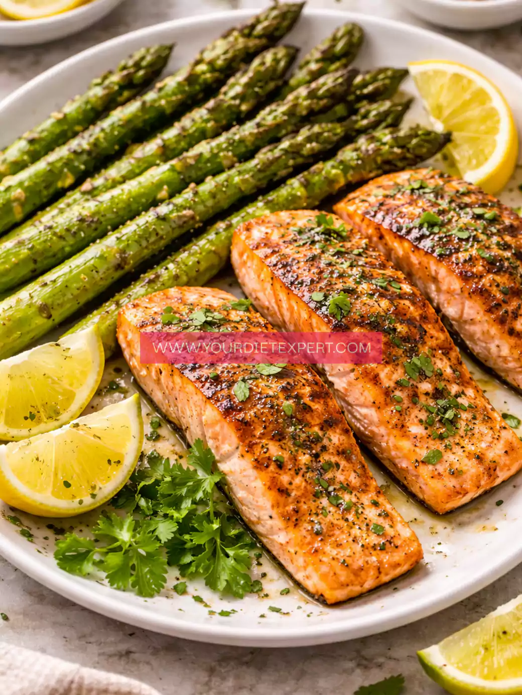 High-Protein Grilled Salmon & Asparagus (Healthy Low-Carb Dinner)