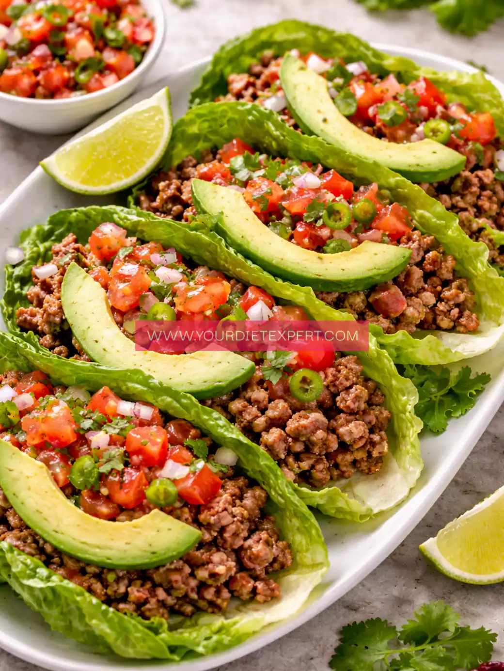 High-Protein Low-Carb Beef Tacos with Fresh Pico (Healthy Taco Recipe)