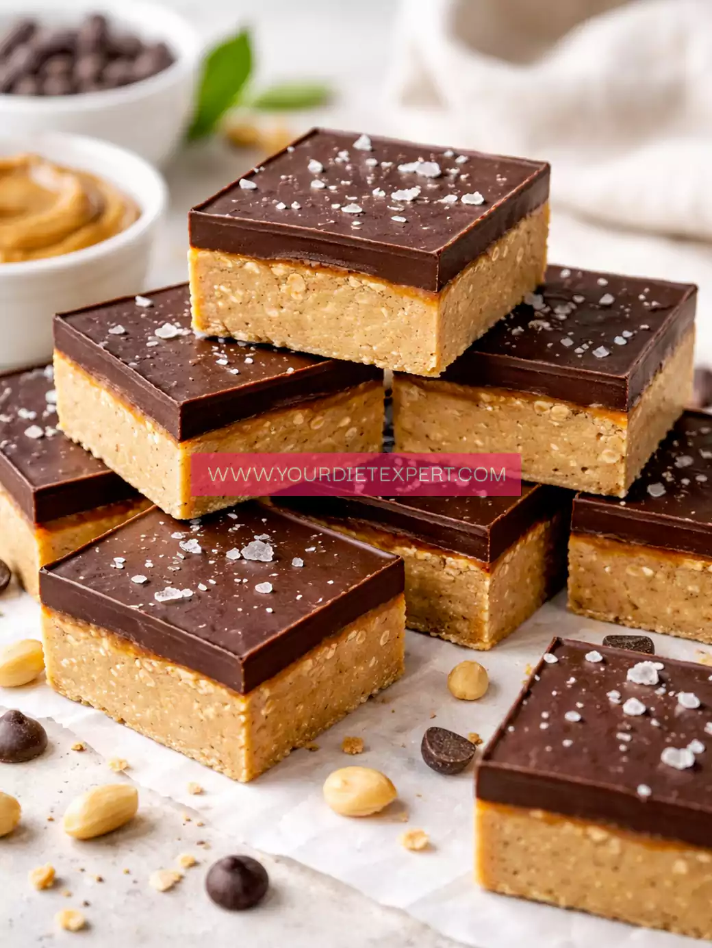 High-Protein No-Bake Chocolate Peanut Butter Bars (Healthy, Easy & Weight-Loss Friendly)