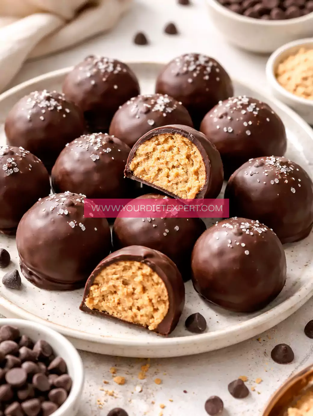 High-Protein Peanut Butter Chocolate Bites (No-Bake)