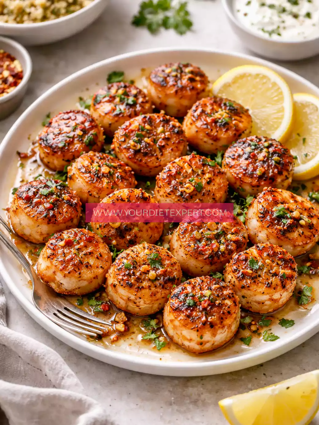 High-Protein Spicy Charred Scallops (Quick & Healthy Dinner)