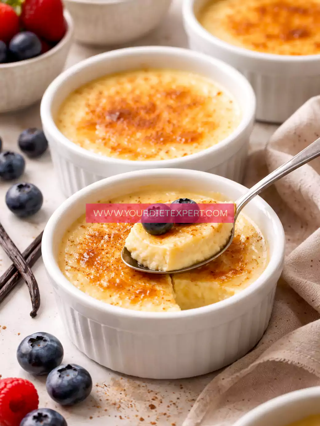 High-Protein Vanilla Baked Custard (Old-Fashioned, Creamy & Healthy Dessert)