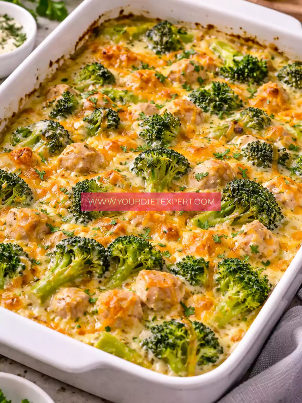 High-Protein Zero Carb Chicken & Broccoli Bake (Creamy Keto Dinner)