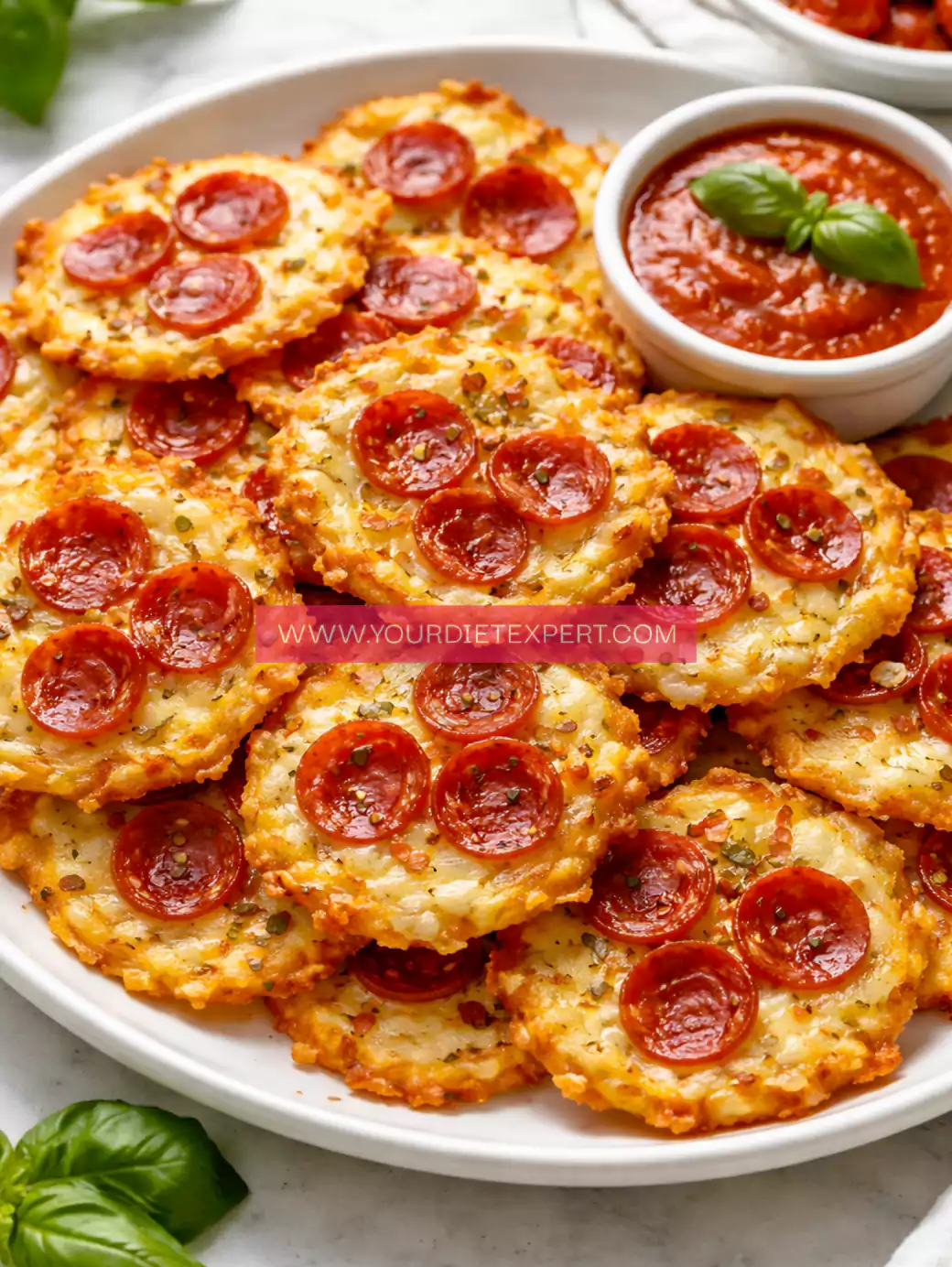 Keto 2 Ingredient Pizza Chips (Low Carb, Crispy & Easy Snack)