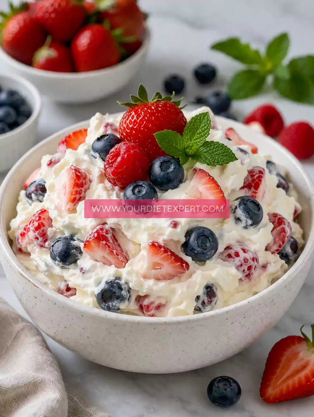 Keto Cheesecake Salad (Low-Carb, Sugar-Free & Creamy!)