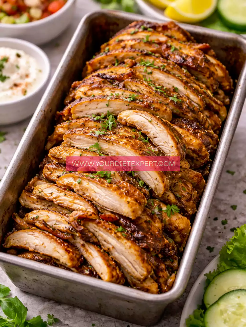 Keto Loaf Pan Chicken Shawarma (Low-Carb, Juicy Middle Eastern Chicken)