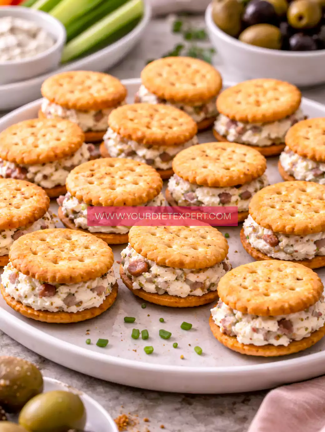 Keto Ritz Cracker Party Sandwiches (Low-Carb, Gluten-Free Keto Appetizer)