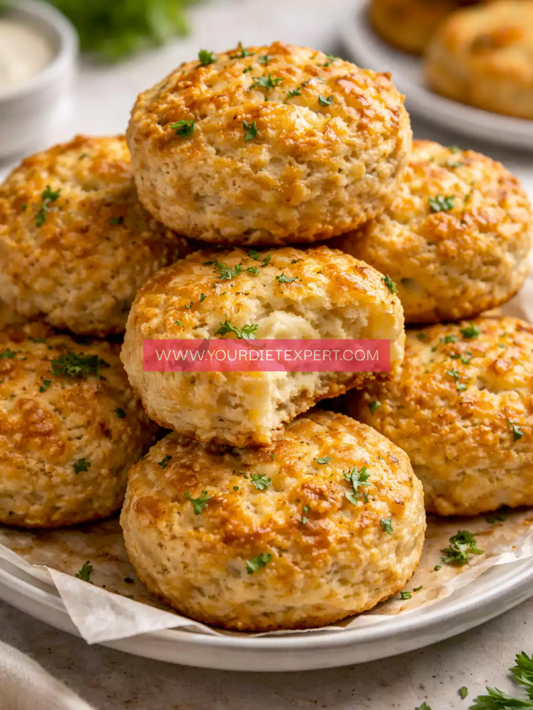 Keto Three Cheese Biscuits (Low-Carb, Fluffy, Cheesy Almond Flour Biscuits)