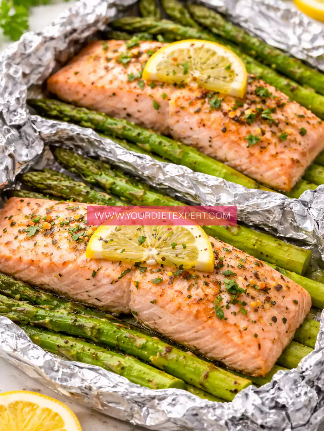 Easy Keto Baked Salmon in Foil with Asparagus (Low Carb Dinner)