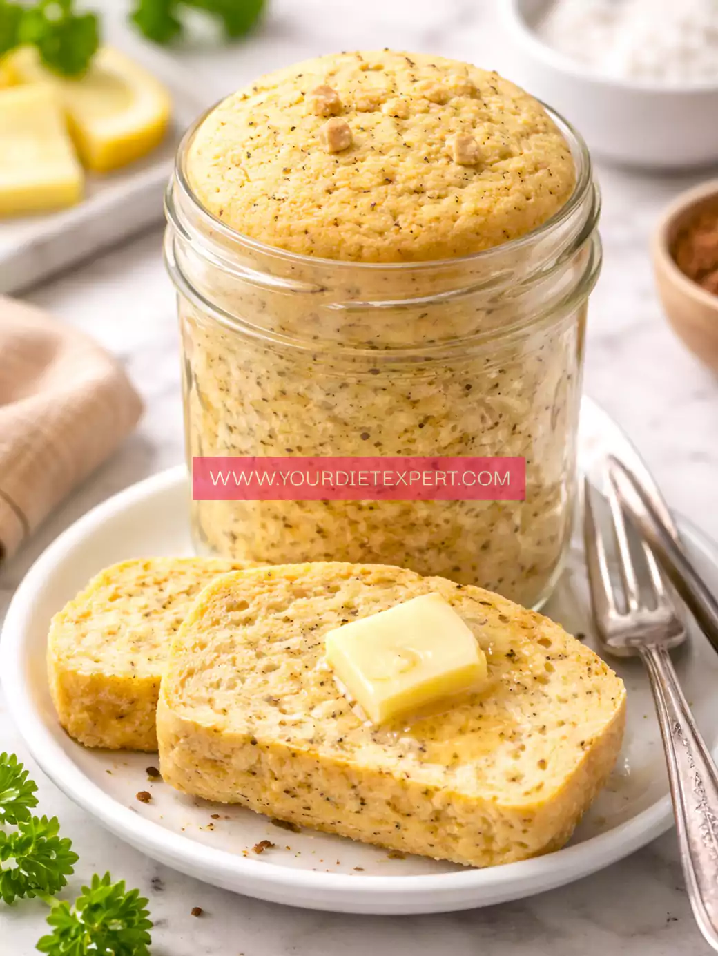 Easy Keto Bread in a Jar (Microwave, Low Carb & Ready in Minutes)