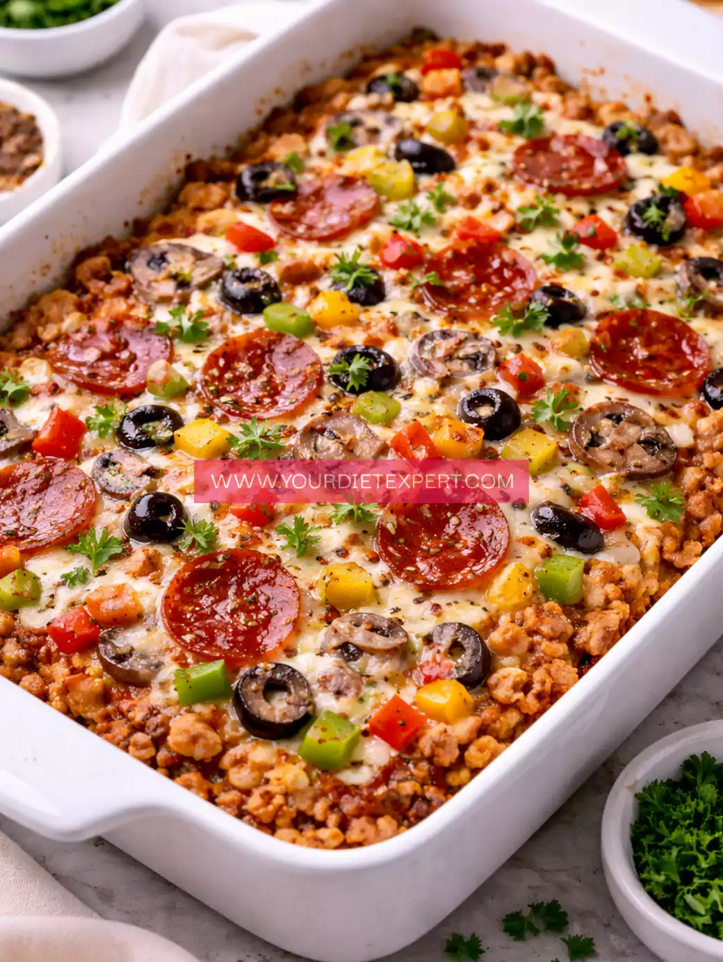 High-Protein Crustless Pizza Bake (Easy, Healthy & Low-Carb Recipe)