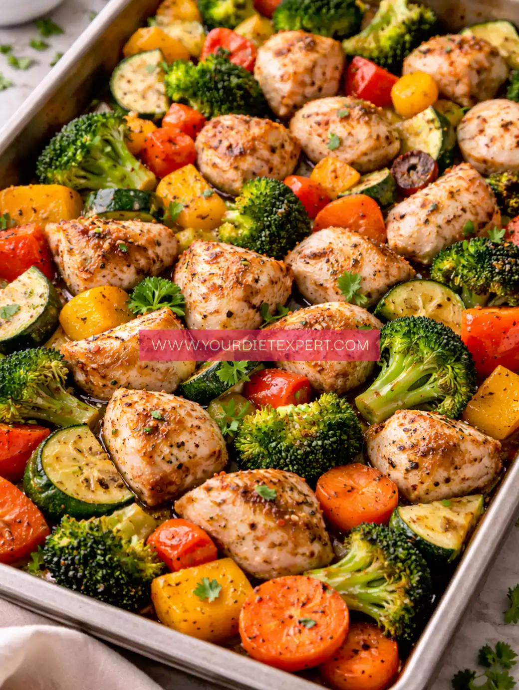 High-Protein Roasted Chicken and Veggies (Easy, Healthy & Meal Prep Recipe)