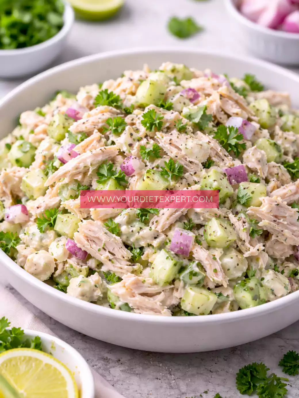 High-Protein Zero Point Chicken Salad (Weight Watchers, Healthy & Easy Recipe)