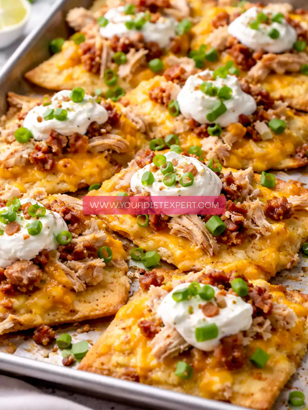 Keto Pierogi Nachos (Low Carb Loaded Comfort Food with Cheesy Toppings)