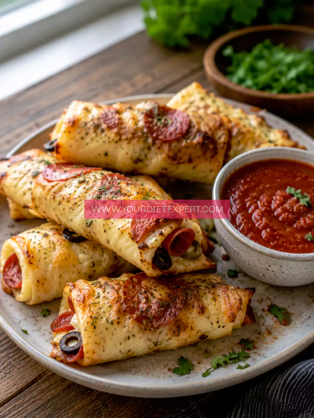 Low-Carb High-Protein Pizza Roll Ups