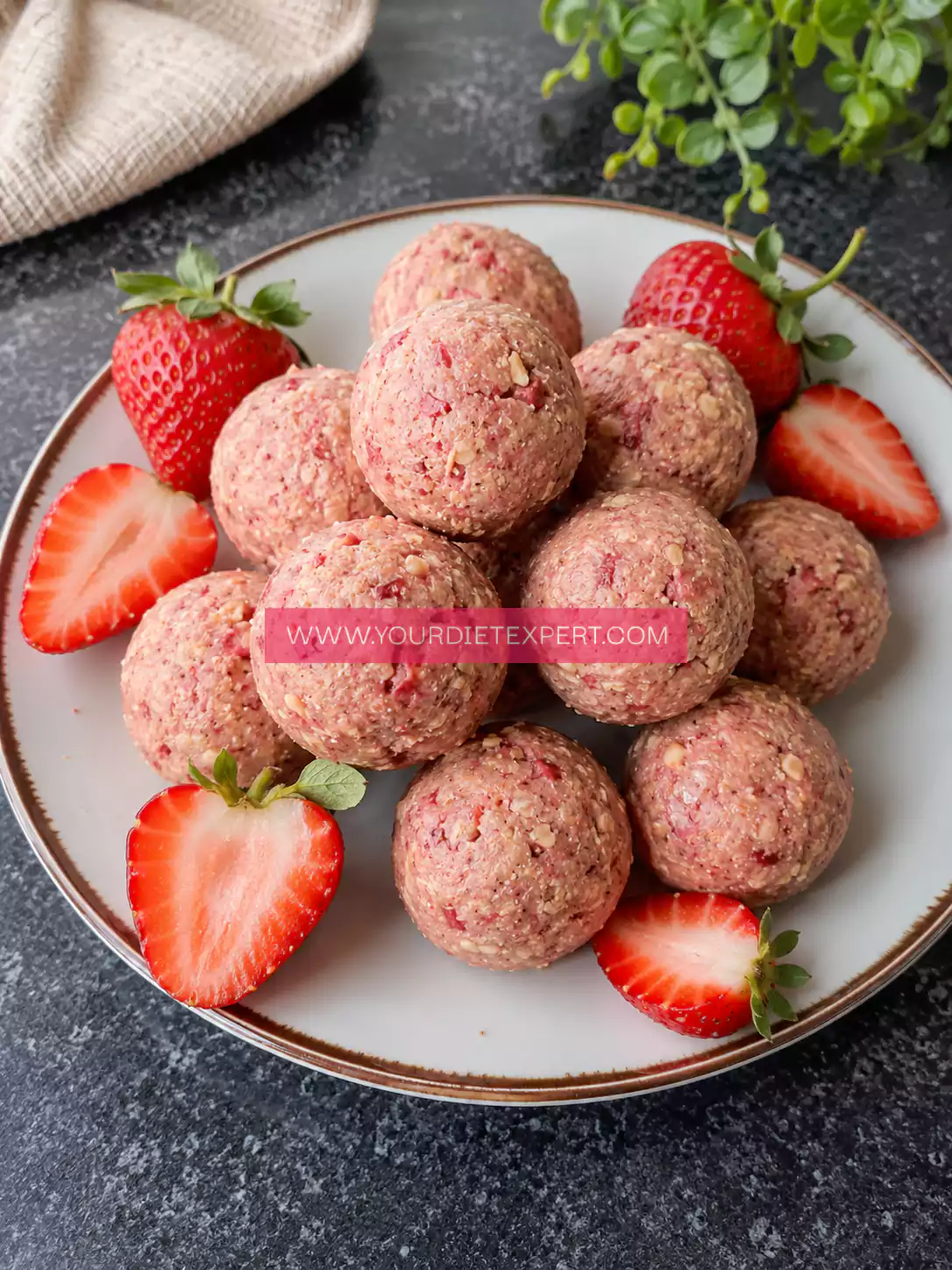 High-Protein Low-Carb Strawberry Protein Balls