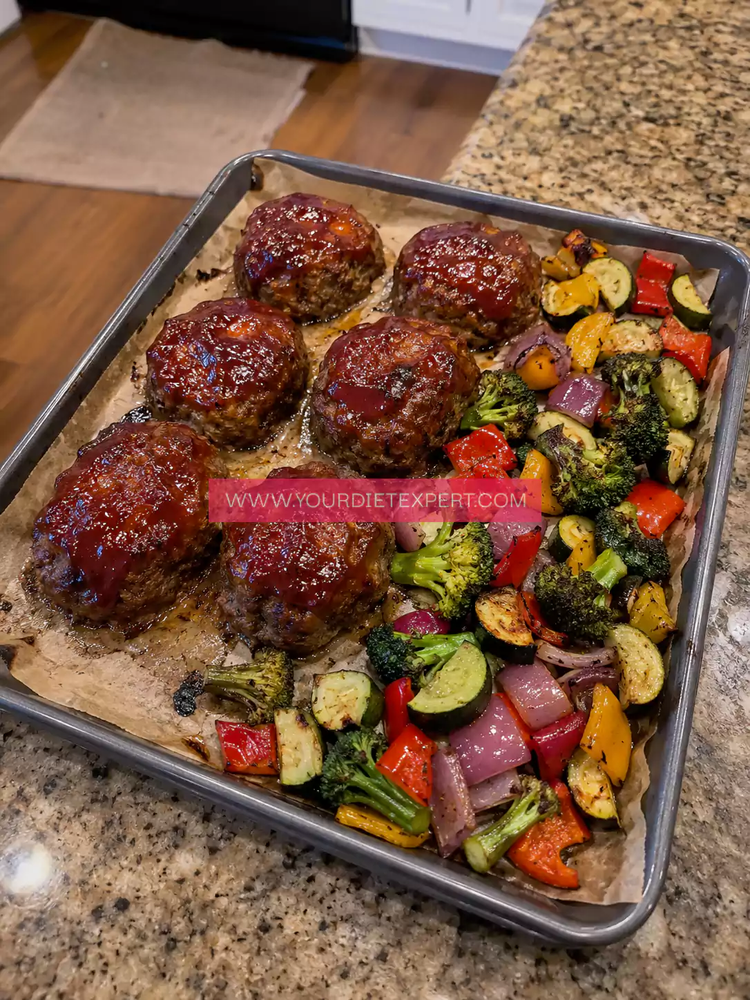 High-Protein Mini Meatloaf Trays with Roasted Vegetables