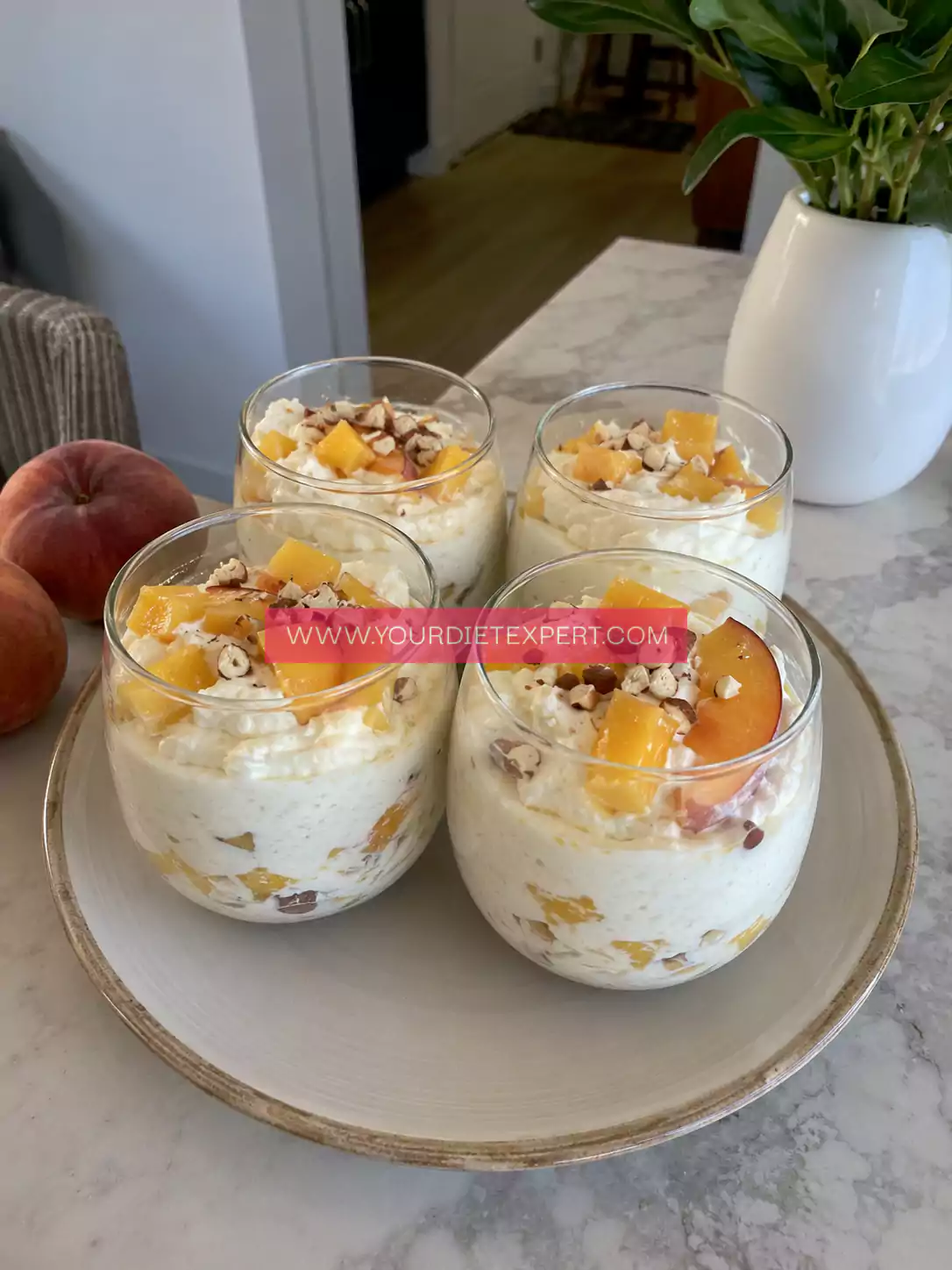 High-Protein Sugar-Free Peaches and Cream Whip