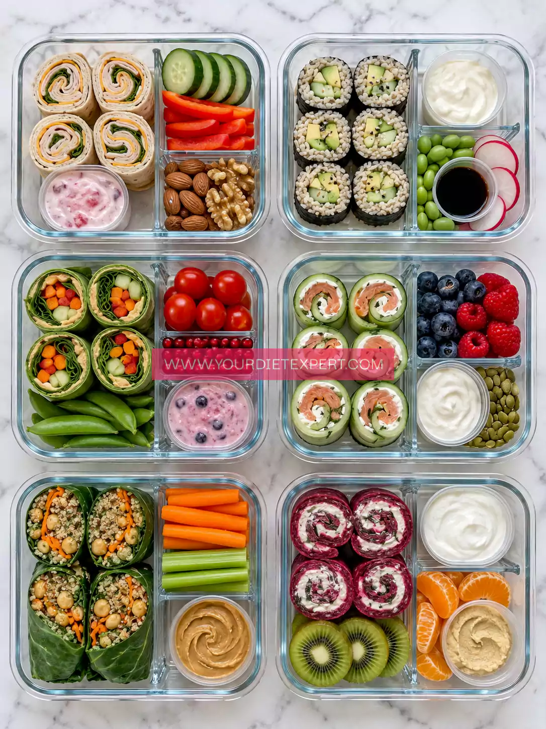 6 Healthy Meal Prep Wraps & Pinwheels for Easy Lunches