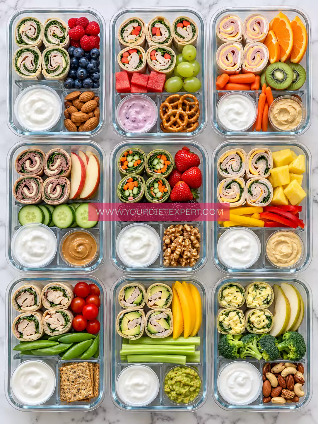 9 Easy Pinwheel & Yogurt Meal Prep Boxes for Quick Lunches