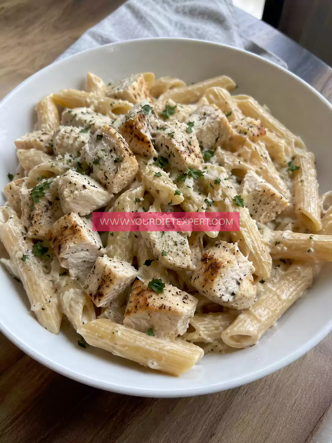 High-Protein Creamy Chicken Pasta Bowl